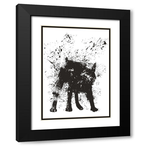 Wet Dog Black Modern Wood Framed Art Print with Double Matting by Solti, Balazs