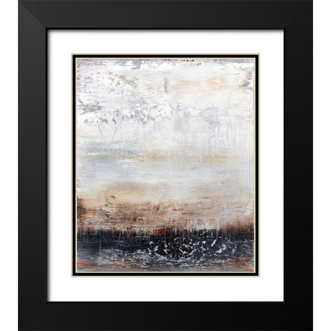 Winter Field No. 2 Black Modern Wood Framed Art Print with Double Matting by Smach, Radek