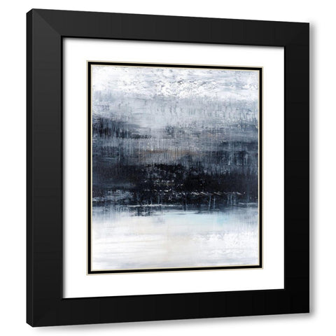 Indgo Night Black Modern Wood Framed Art Print with Double Matting by Smach, Radek