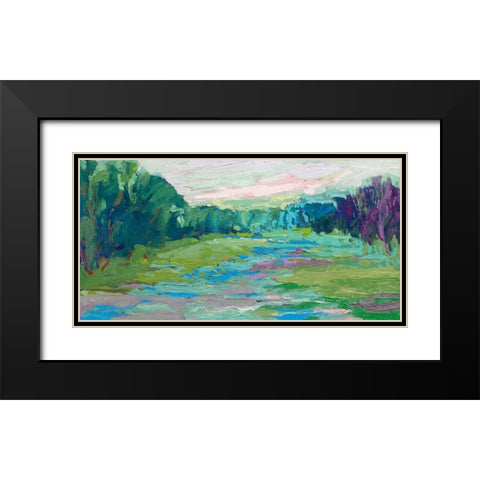 Spring Fed Creek Black Modern Wood Framed Art Print with Double Matting by Schmidt, Jane