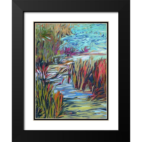 Water Symphony Black Modern Wood Framed Art Print with Double Matting by Schmidt, Jane