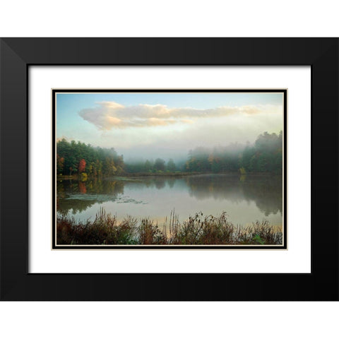 Kingston Reservoir Black Modern Wood Framed Art Print with Double Matting by Sinclair, Kelly