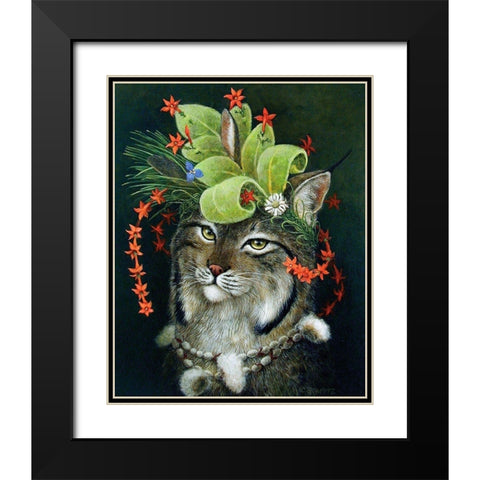 Glorious Forest Hat Black Modern Wood Framed Art Print with Double Matting by Schmitz, Carolyn