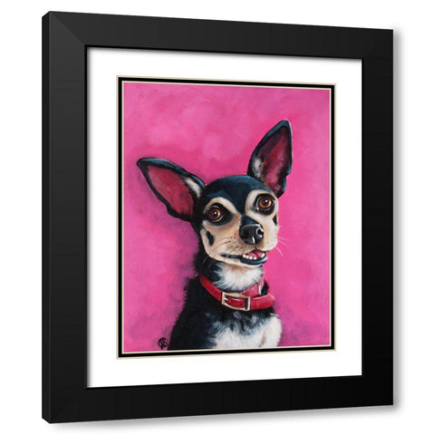 Bubba Black Modern Wood Framed Art Print with Double Matting by Stewart, Lucia