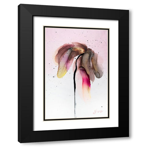 Rebirth Black Modern Wood Framed Art Print with Double Matting by SoosooStudios