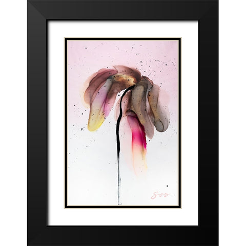 Rebirth Black Modern Wood Framed Art Print with Double Matting by SoosooStudios