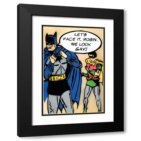 Bat Gay Black Modern Wood Framed Art Print with Double Matting by Sly, Juan