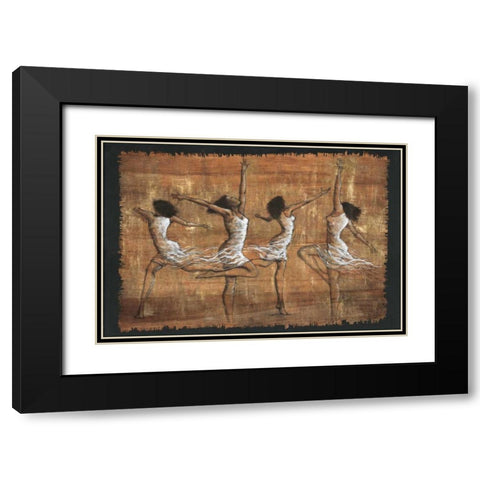 Rejoice! Black Modern Wood Framed Art Print with Double Matting by Stewart, Monica
