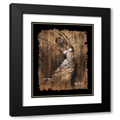 Graceful Motion II Black Modern Wood Framed Art Print with Double Matting by Stewart, Monica