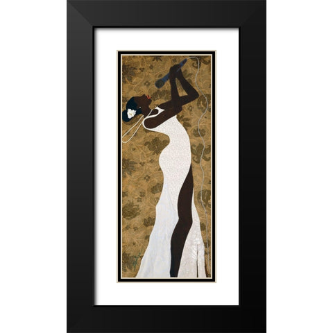 Center Stage Black Modern Wood Framed Art Print with Double Matting by Stephens, Phyllis