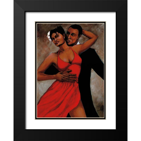 Fantasy in Red Black Modern Wood Framed Art Print with Double Matting by Stewart, Monica