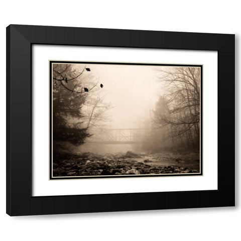 Parish Hill Bridge Black Modern Wood Framed Art Print with Double Matting by Triebert, Christine