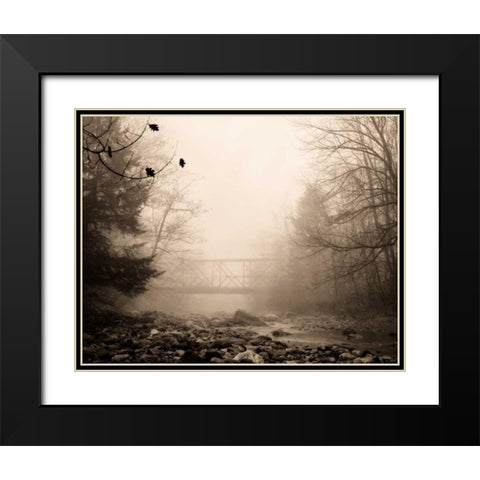 Parish Hill Bridge Black Modern Wood Framed Art Print with Double Matting by Triebert, Christine