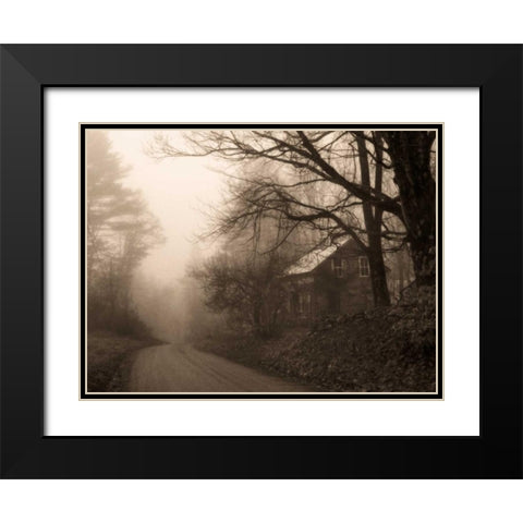 Parish Hill Road Black Modern Wood Framed Art Print with Double Matting by Triebert, Christine