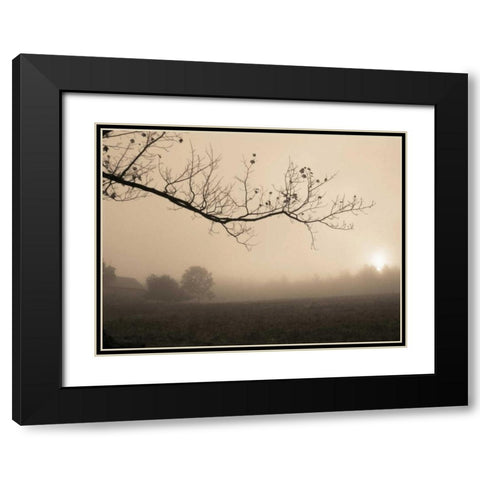 Parish Hill Sunrise Black Modern Wood Framed Art Print with Double Matting by Triebert, Christine