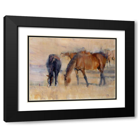 Kentucky Morning 1 Black Modern Wood Framed Art Print with Double Matting by Tonov, Valtcho