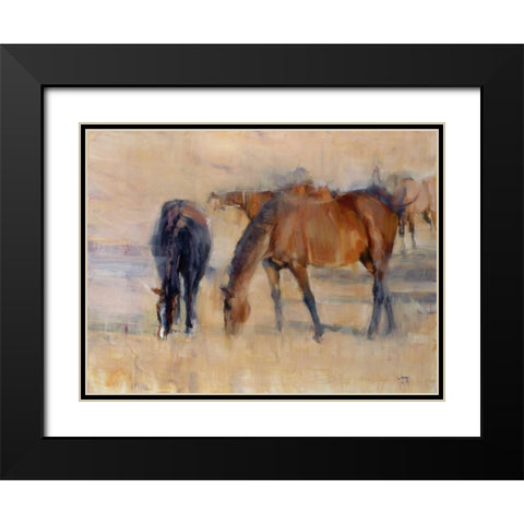 Kentucky Morning 1 Black Modern Wood Framed Art Print with Double Matting by Tonov, Valtcho