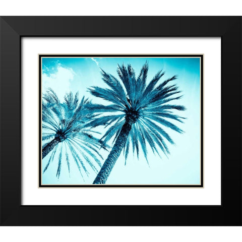 Chic Palms Black Modern Wood Framed Art Print with Double Matting by Tai Prints