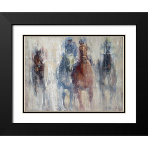 Derby 2015 Black Modern Wood Framed Art Print with Double Matting by Tonov, Valtcho