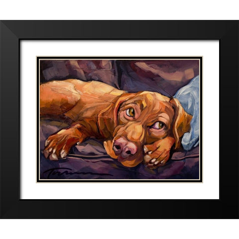 Beauty Rest Black Modern Wood Framed Art Print with Double Matting by Townsend, Connie R.