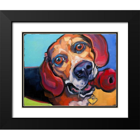 Beguile Black Modern Wood Framed Art Print with Double Matting by Townsend, Connie R.