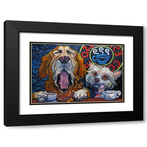 One Cup Shy Black Modern Wood Framed Art Print with Double Matting by Townsend, Connie R.