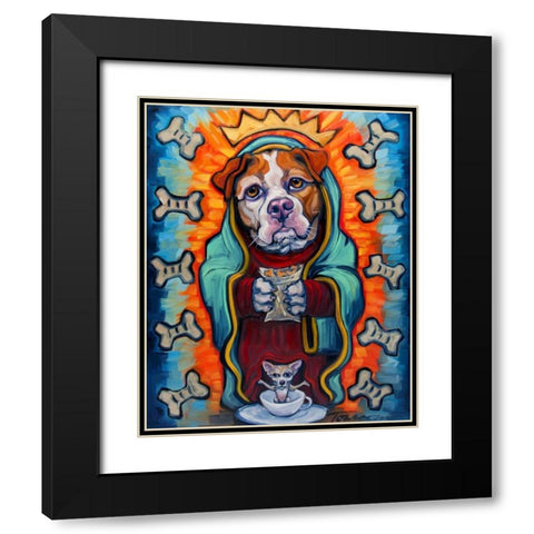 Our Lady of Perpetual Dog Biscuits Black Modern Wood Framed Art Print with Double Matting by Townsend, Connie R.