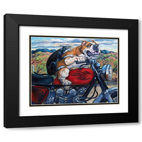 Zippity Do Da Black Modern Wood Framed Art Print with Double Matting by Townsend, Connie R.