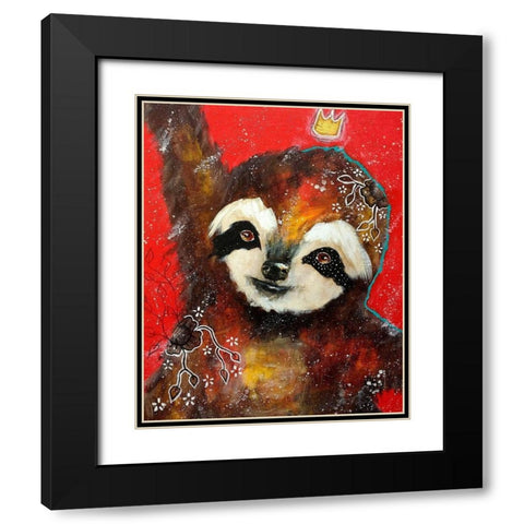 A Heart Filled with Joy Black Modern Wood Framed Art Print with Double Matting by The Secret Hermit