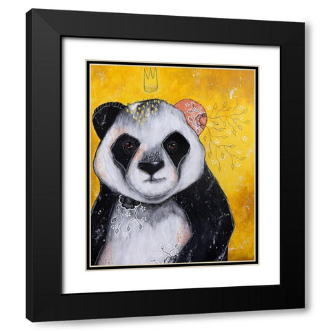 Of Fur and Friendship Black Modern Wood Framed Art Print with Double Matting by The Secret Hermit