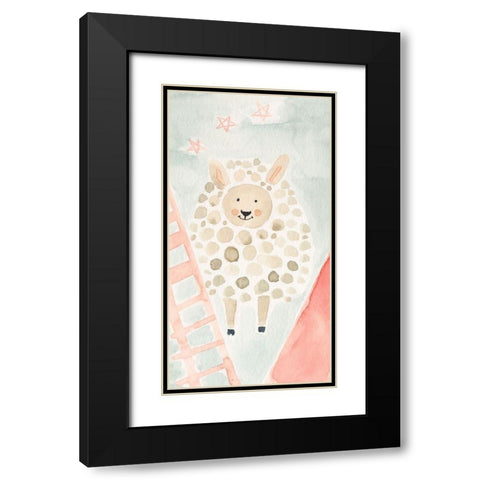 Counting Sheep No. 2 Black Modern Wood Framed Art Print with Double Matting by Timbrook, Natalie