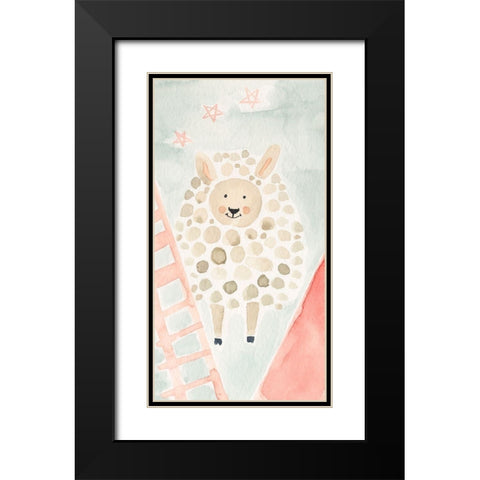 Counting Sheep No. 2 Black Modern Wood Framed Art Print with Double Matting by Timbrook, Natalie