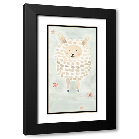 Counting Sheep No. 3 Black Modern Wood Framed Art Print with Double Matting by Timbrook, Natalie