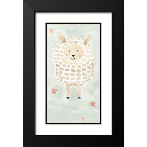 Counting Sheep No. 3 Black Modern Wood Framed Art Print with Double Matting by Timbrook, Natalie