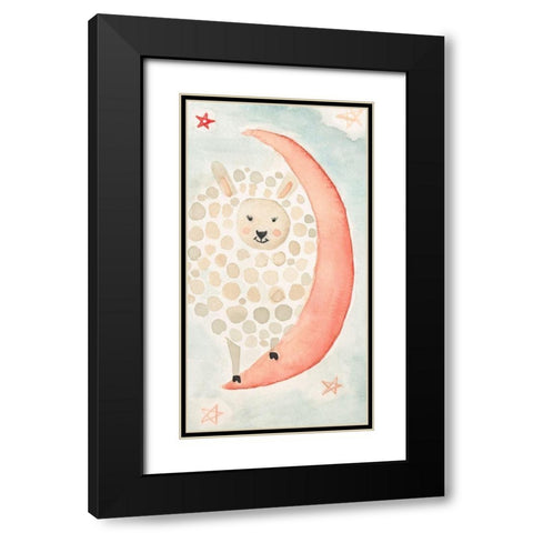 Counting Sheep No. 4 Black Modern Wood Framed Art Print with Double Matting by Timbrook, Natalie