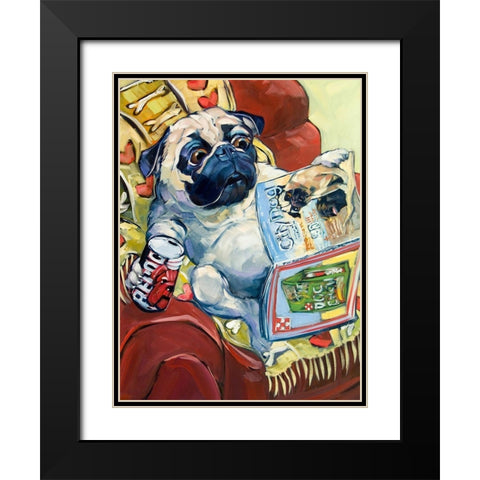 Bark a Lounger Black Modern Wood Framed Art Print with Double Matting by Townsend, CR