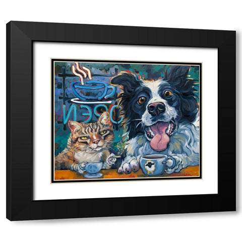 Dude Chill 2 Black Modern Wood Framed Art Print with Double Matting by Townsend, CR