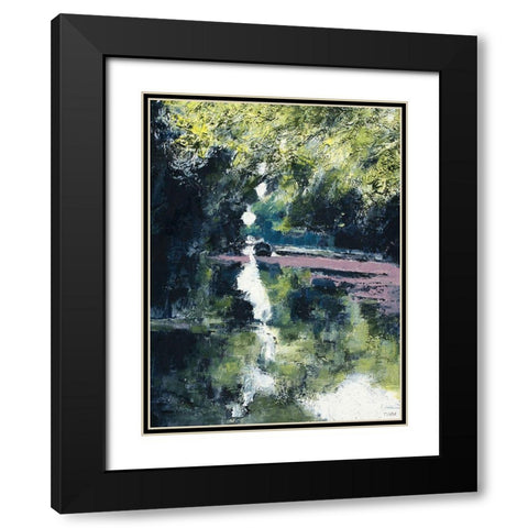 Boats That Pass in The Night Black Modern Wood Framed Art Print with Double Matting by Timmerman, Lisa