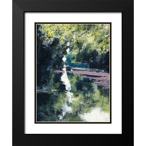 Boats That Pass in The Night Black Modern Wood Framed Art Print with Double Matting by Timmerman, Lisa