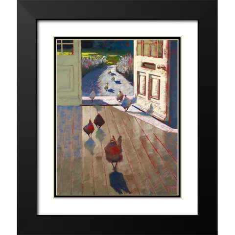 Girls Day Out Black Modern Wood Framed Art Print with Double Matting by Timmerman, Lisa