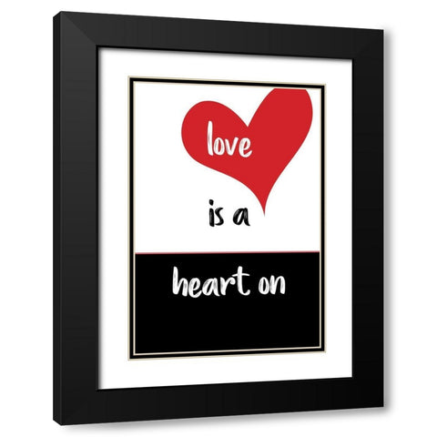 Unknown Black Modern Wood Framed Art Print with Double Matting by Love Is a Heart On