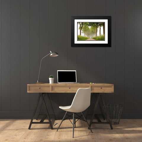This Appears Black Modern Wood Framed Art Print with Double Matting by Van de Goor, Lars