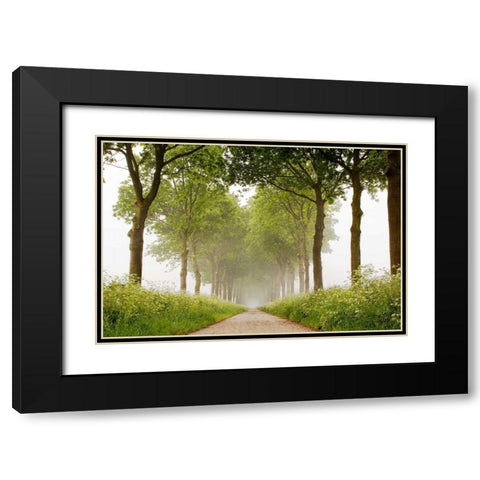 This Appears Black Modern Wood Framed Art Print with Double Matting by Van de Goor, Lars
