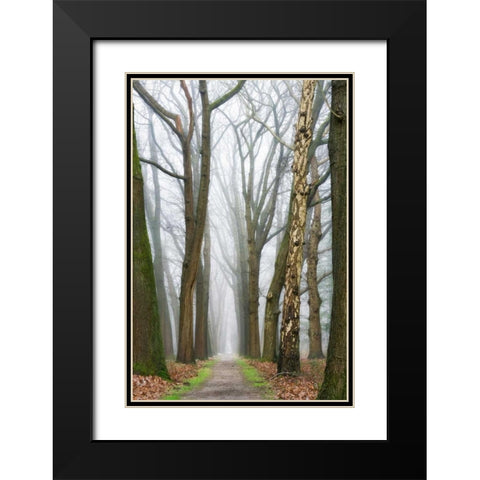At the End You Will Find a New Beginning Black Modern Wood Framed Art Print with Double Matting by Van de Goor, Lars