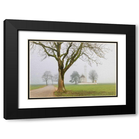 Pilgrimage Church of St. Coloman Black Modern Wood Framed Art Print with Double Matting by Van de Goor, Lars