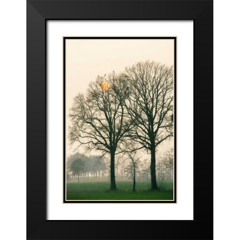 Preparing for Sunset Black Modern Wood Framed Art Print with Double Matting by Van de Goor, Lars