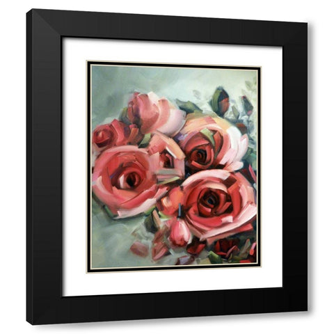 Amid Scent of Roses Black Modern Wood Framed Art Print with Double Matting by Van Hart, Holly