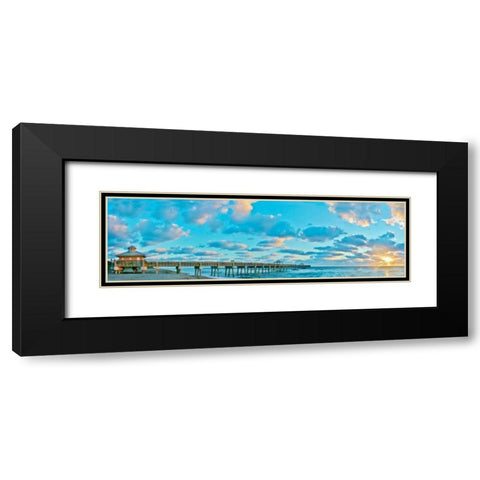 Sunrise on Juno Beach Black Modern Wood Framed Art Print with Double Matting by Vaughn, Steve