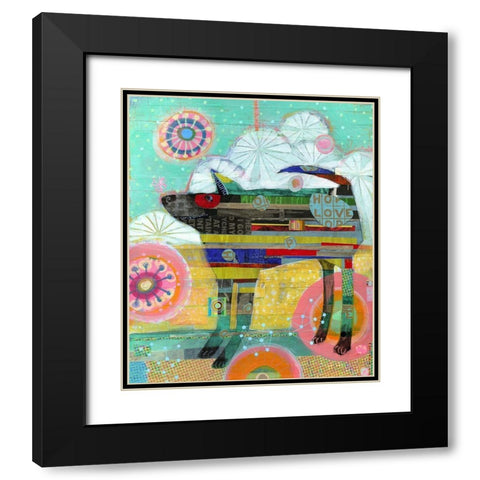 Snowflake on His Nose Black Modern Wood Framed Art Print with Double Matting by Verhoeven, Judy