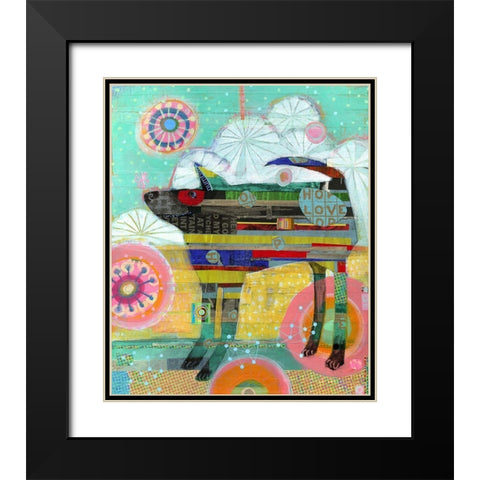 Snowflake on His Nose Black Modern Wood Framed Art Print with Double Matting by Verhoeven, Judy